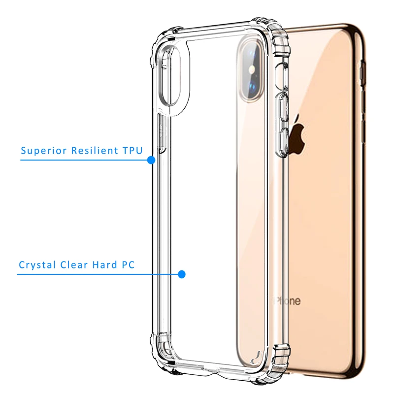 Прозрачный чехол для iPhone XS XR, тонкий противоударный акриловый чехол из ТПУ с кристаллами для телефона Apple iPhone XS Max, полностью защитный чехол