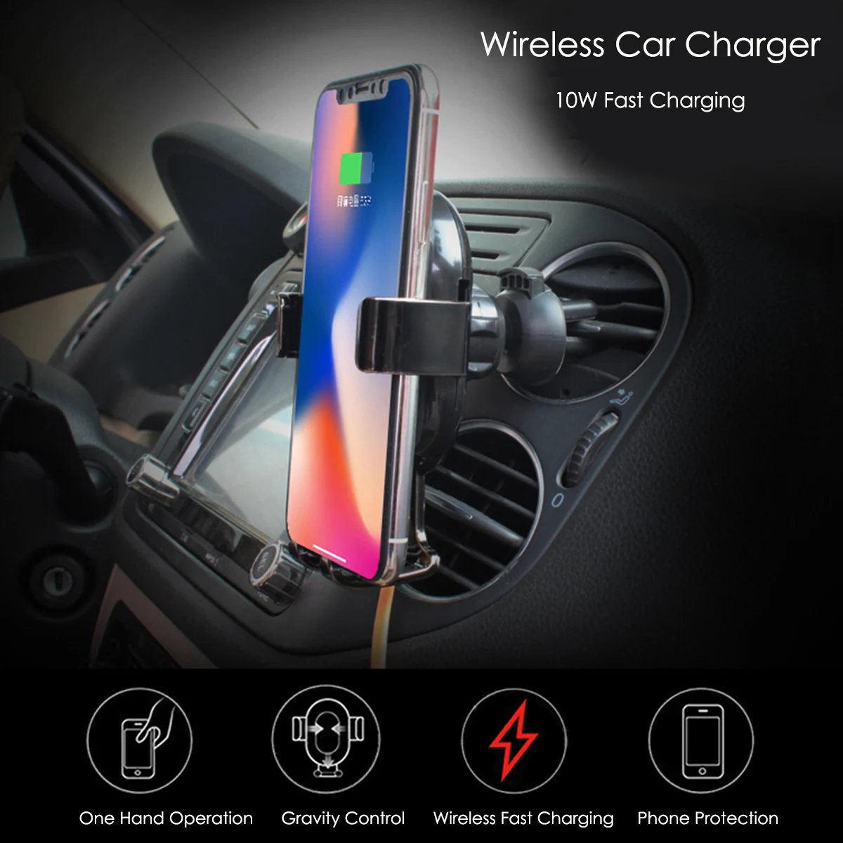 SOONHUA многофункциональное QI автомобильное гравитационное Беспроводное зарядное