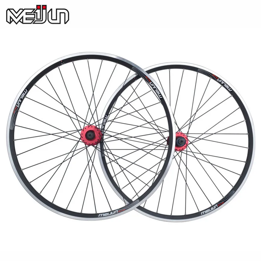 MEIJUN MTB Mountain Bike 26inch Wheelset Disc/V Brake Bicycle Wheels 32H Aluminum Alloy Ball Hub Rim Front 100MM Rear 135MM | Спорт и