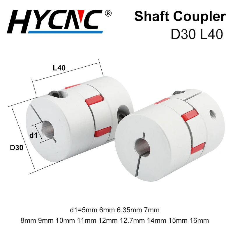 D30 L40 CNC Claw Гибкая соединительная муфта Spider Torx Clamp Coupler внутреннее отверстие 6 мм-16