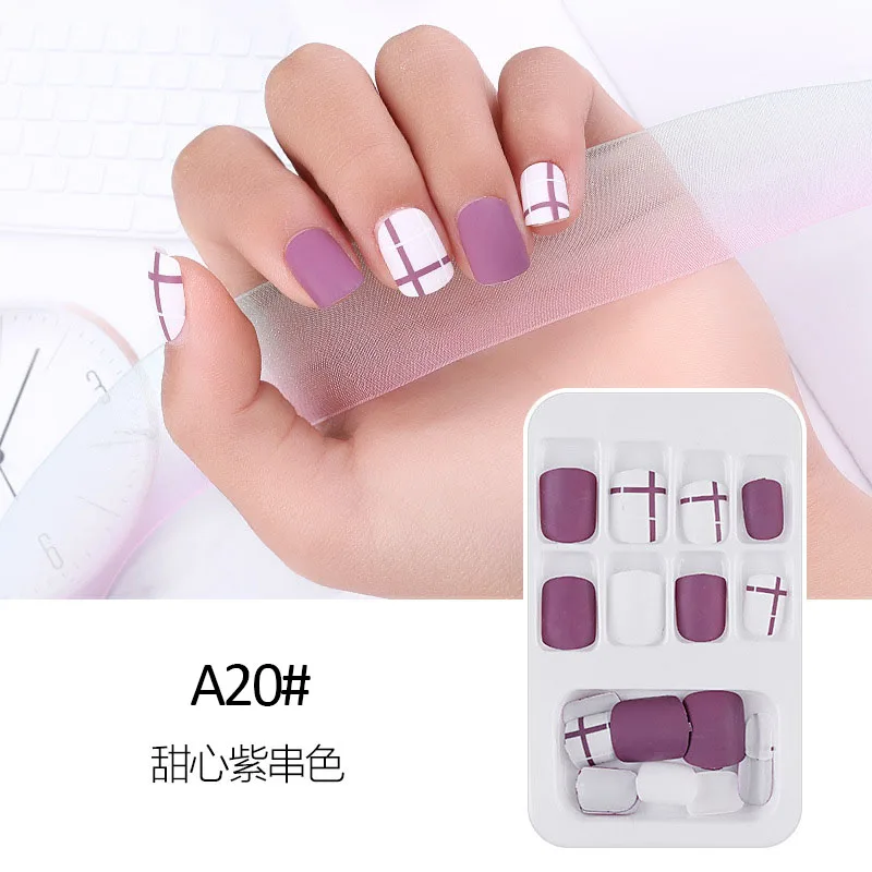 24/30 шт. накладные ногти для дизайна ногтей блестящие/матовые полное покрытие