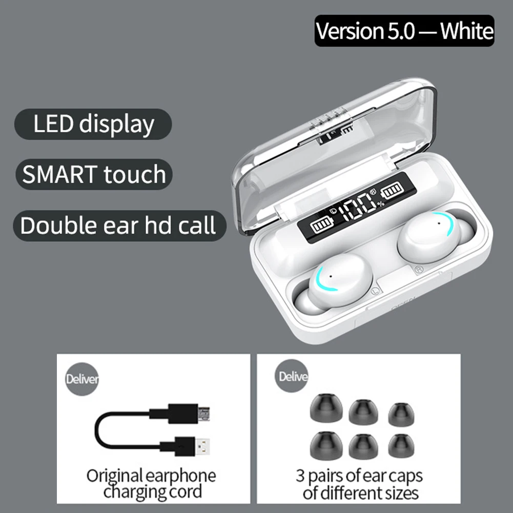 Беспроводные Bluetooth-наушники гарнитура 5 0 TWS мини-наушники сенсорные наушники с