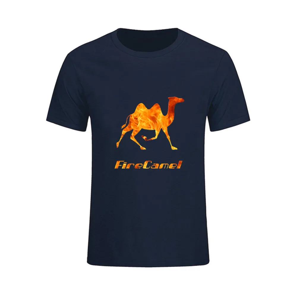 2020 Забавные футболки милые Homme Fire Camel мужские хлопковые топы с короткими рукавами