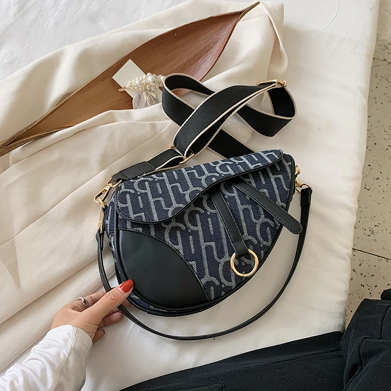 

Shoulder Bags For Women 2021 New Top Crossbody Luxury Fashion Designer Saddle Mahjong Sling Ladies Canvas Leather Chest Handbags