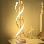 12 Вт светодиодный спираль настольная лампа современный минималистический дизайн изогнутая полоса теплый белый светильник акриловый светильник ing Гостиная Спальня украшения