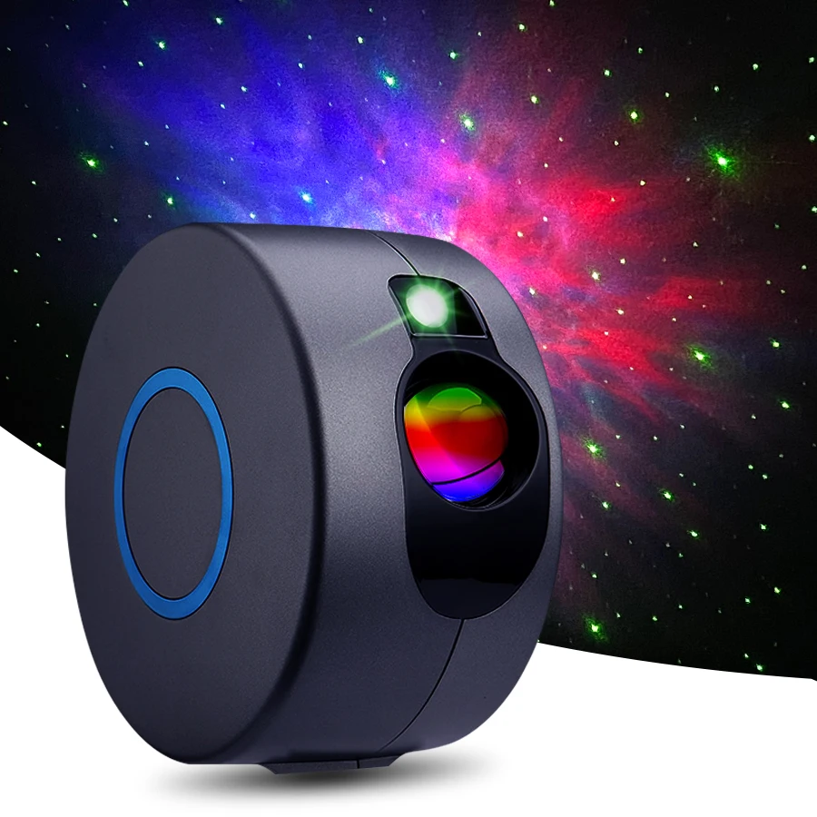 

Ночной лазерный проектор Галактика Звездное небо Проектор вращающийся машущий ночник Светодиодная красочная Туманность облачная лампа