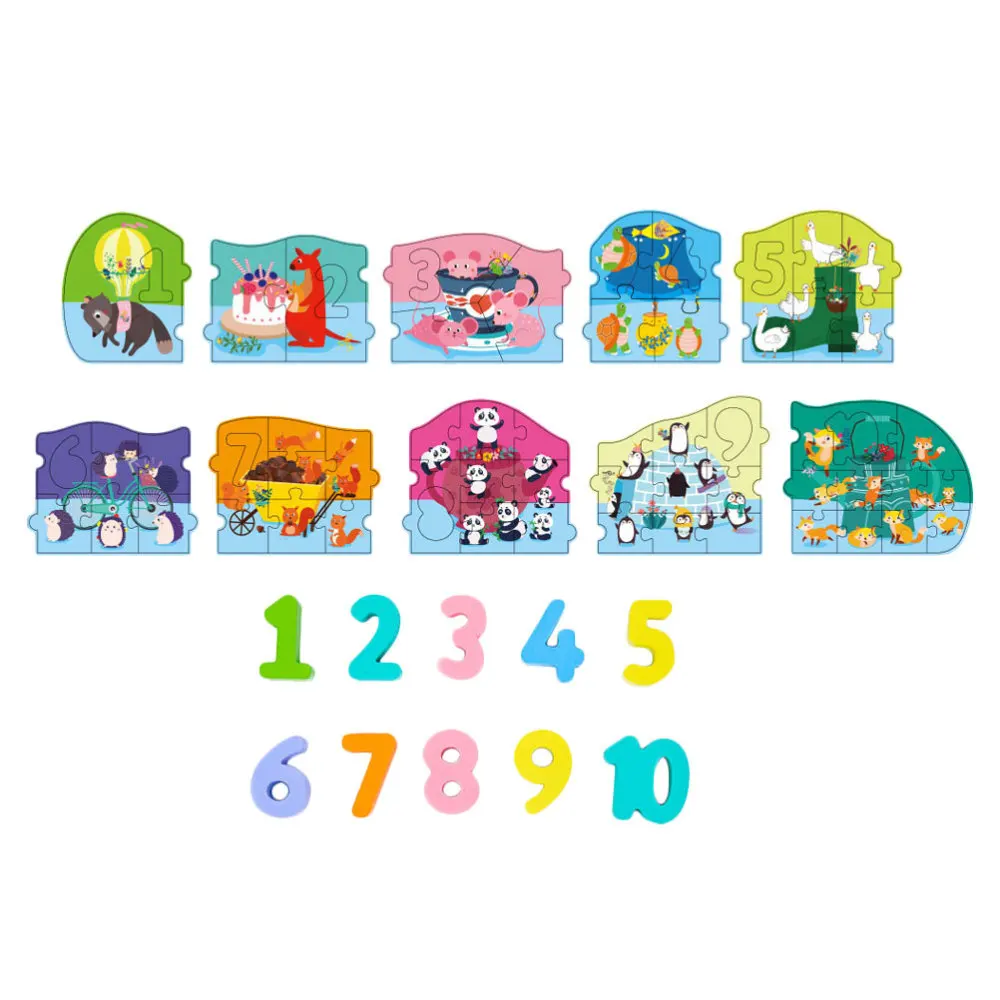 

1 Set Kids Educational Cartoon Animal Puzzle Toddler Puzzle Plaything
