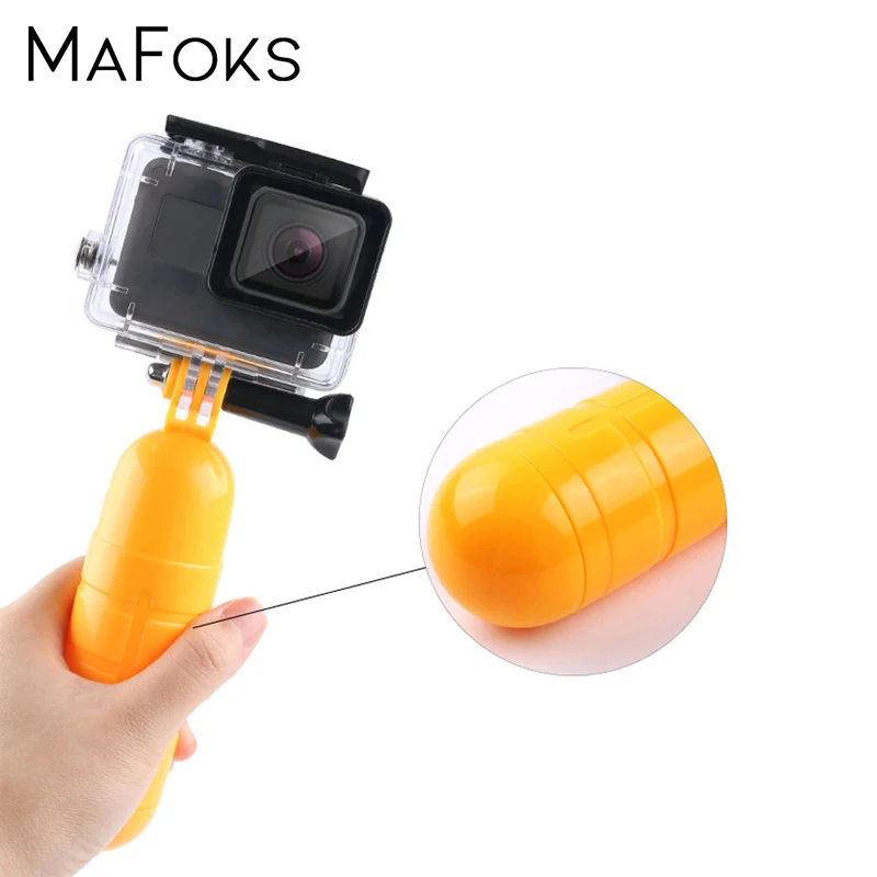 Желтый Водонепроницаемый Поплавок для GoPro Hero 9 8 7 6 5 4 Session Xiaomi Yi SJCAM комплект