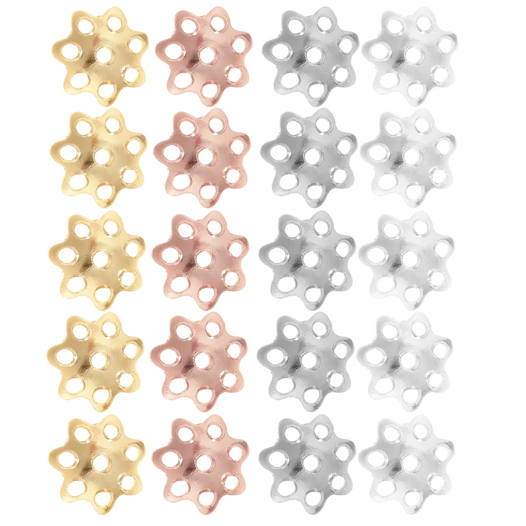 

5 Pieces Hollow Out Flower Bead Caps 8mm for Jewelry Making Earring Dangle Charms Spacer