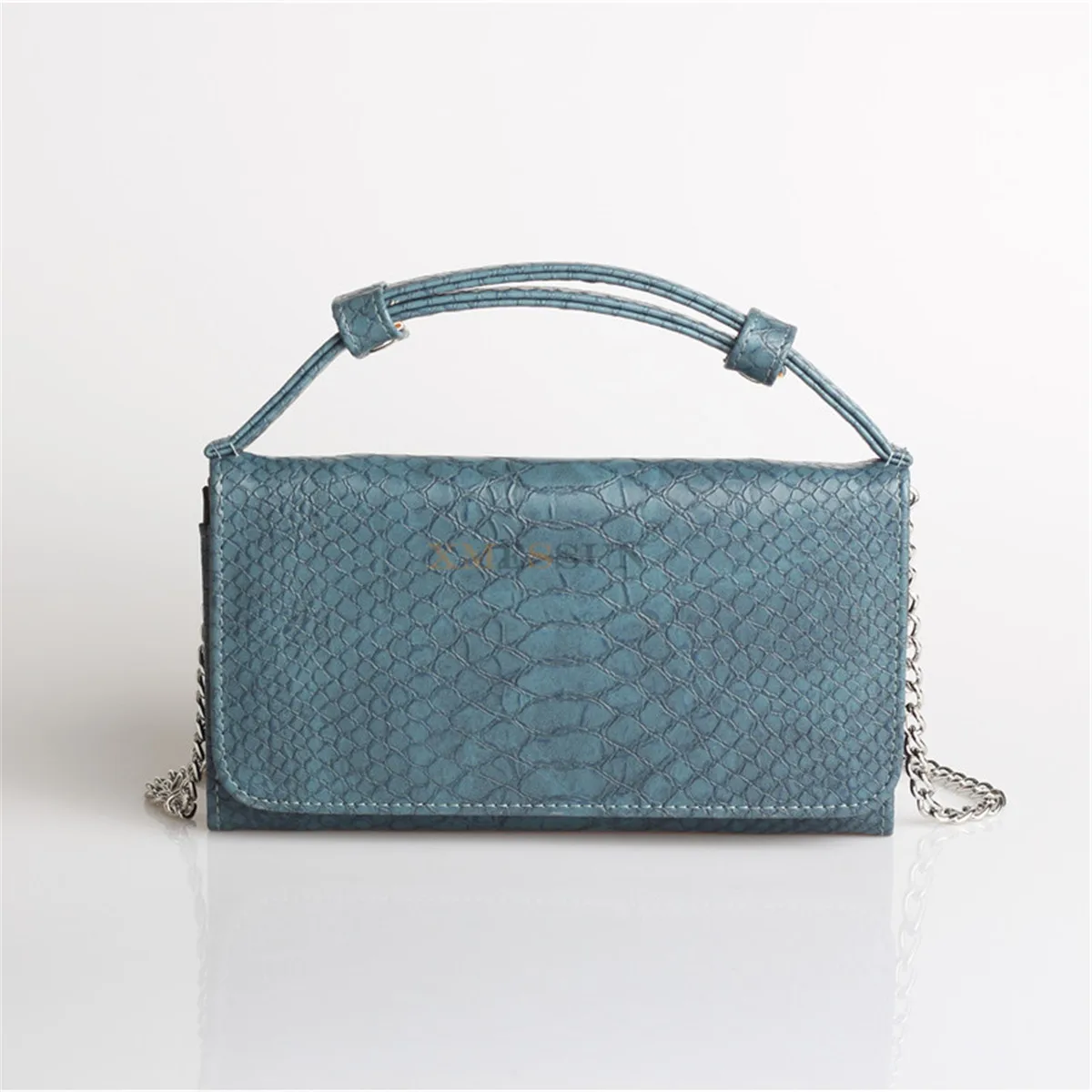 Новинка 2020 мини-клатч XMESSUN сумка через плечо из кожи питона на цепочке для