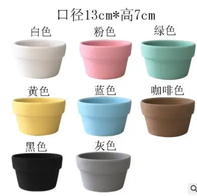 Цветочный горшок из красной керамики макарон креативный керамический в