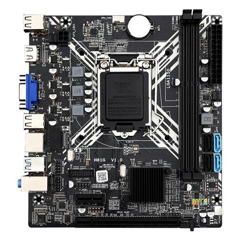Системная плата H81G поддерживающая Core Celeron/Pentium E3 V3 LGA1150 полный комплект игровых