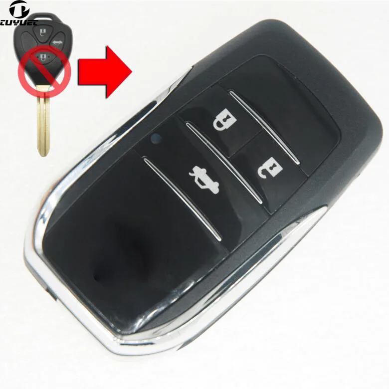 

Модифицированный откидной Складной Корпус для дистанционного ключа для Toyota RAV4 Wish Camry Hiac Corolla Hilux Fortuner, пустой корпус для ключа с лезвием Toy43