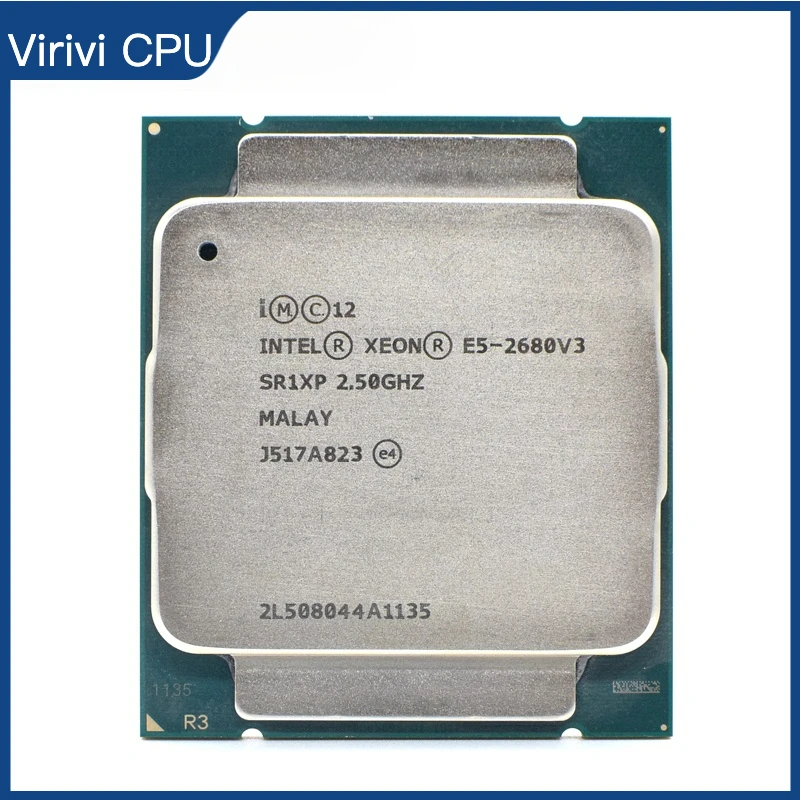 

used Intel Xeon E5 2680 V3 Processor SR1XP 2.5Ghz 12 Core 30MB Socket LGA 2011-3 CPU E5 2680V3