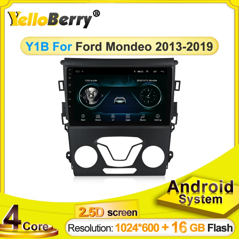 YellowBerry GPS Навигатор Автомобильный мультимедийный плеер 4 ядра Android системы для Ford