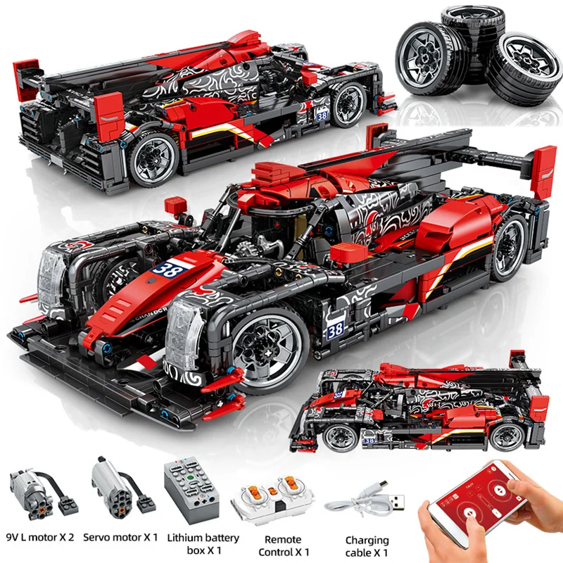 

MOC City Technical RC Car Speed champion Building Blocks Super Racing Car Pull Back Bricks Constructor Toys For Children Gift