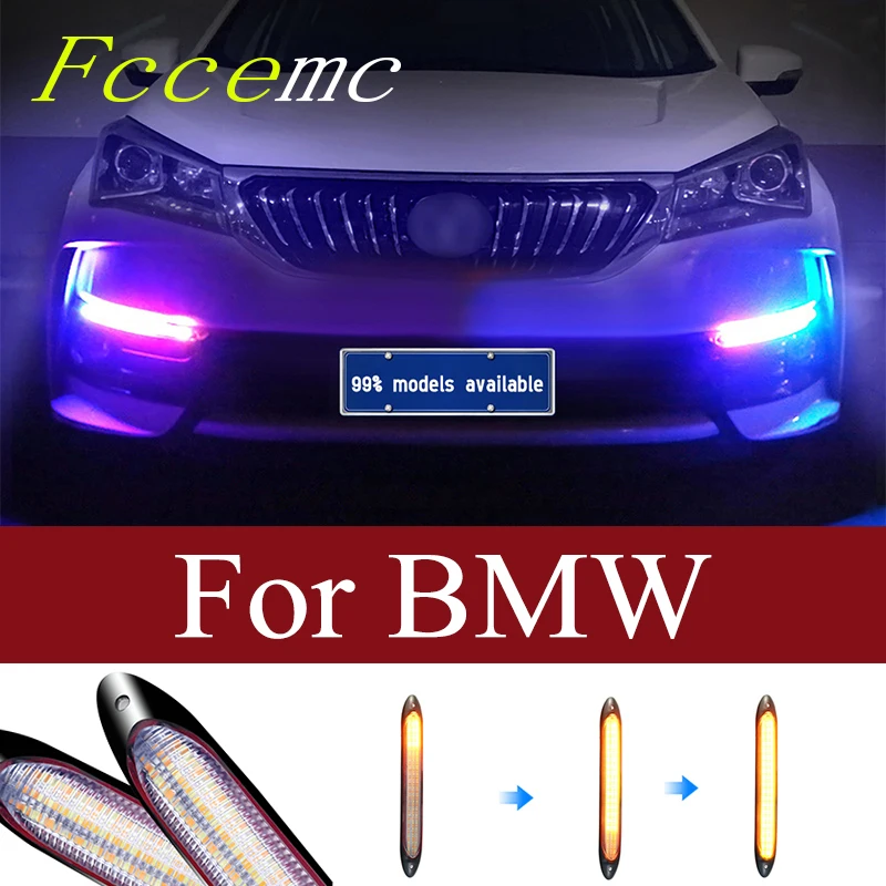 

2pcs Car LED Daytime Running Light Strip Flexible 12V Headlight Assembly For BMW E30 E36 E39 E46 M3 M5 3 5 Series E46 E90 E60