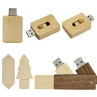 Флеш-накопитель кленовый деревянный, флеш-диск USB 2,0 дюйма, 48163264128 ГБ