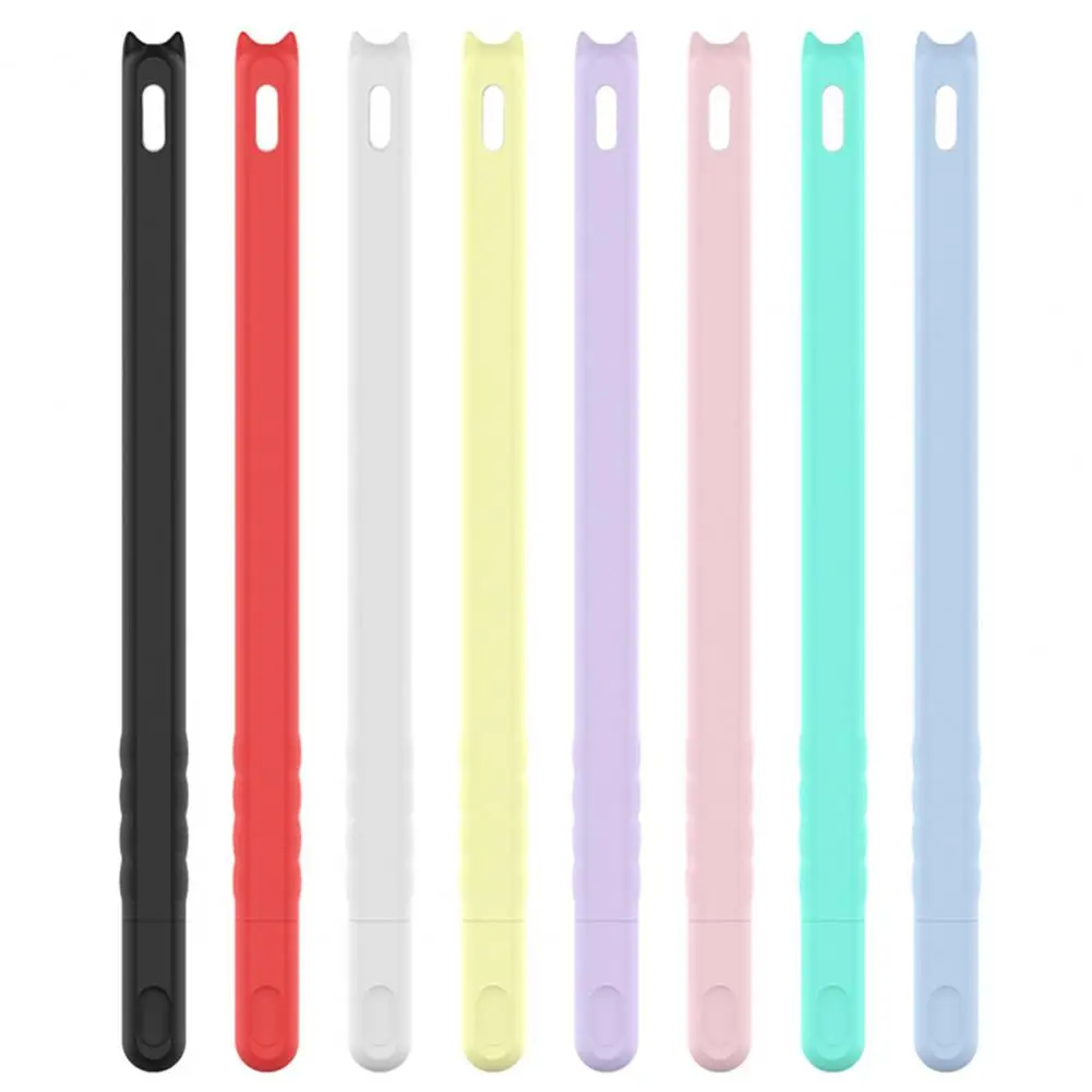 

Lovely Cat Pattern Anti-scratch Anti-slip Stylus Pen Silicone Case Protective Cover Pouch for iPad Pencil 2