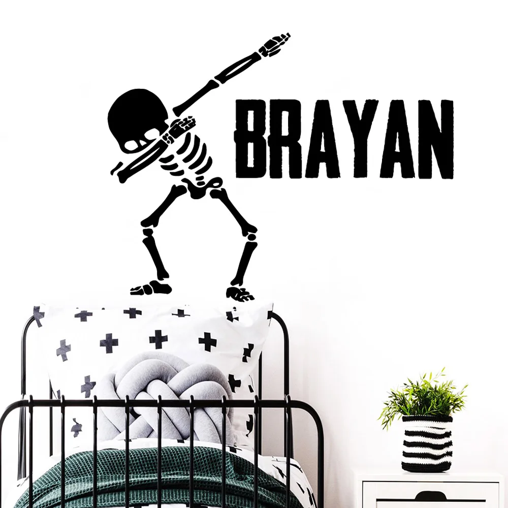 Виниловая настенная наклейка с именем на заказ домашний декор Стикеры для