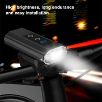 5 modes bicycle lamp digital display headlight double switch far near light charging glare highlight night riding bike lights