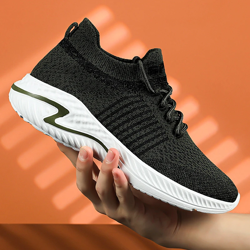 

Men's Sports Shoes 2021 Couple Models Mesh Fly Woven Ultra-light Socks Shoes Fashion Running Shoes Outdoor Fitness Casual Shoes