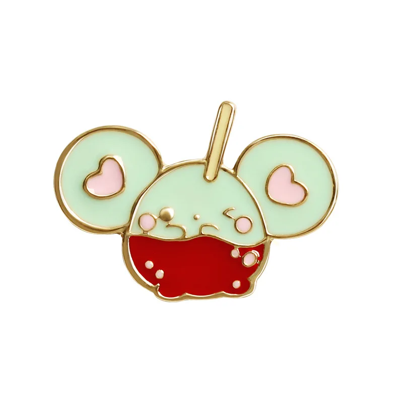 Корейские Мультяшные милые большие броши с изображением мыши для женщин