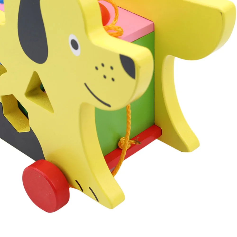 

1Pc Cartoon Dog Kids Toy Wooden Balls Colored Geometry Sensory Awareness Board Toys Family Pack Learning & Education Puzzle Toy