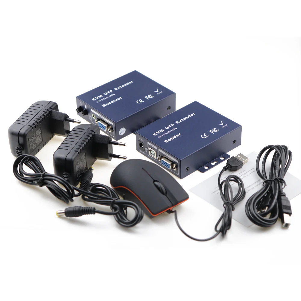 300 м VGA KVM удлинитель по CAT5e/6 UTP/FTP кабель до 1000Ft поддержка 1920x1200 @ 60 Гц для HDTV PS3 PS4 |