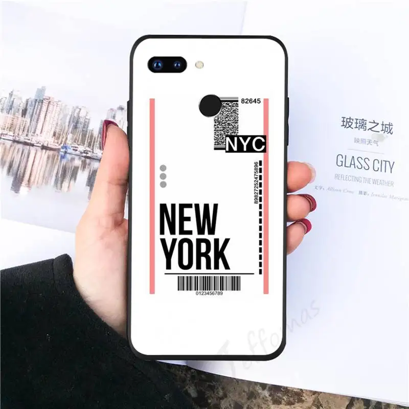 

Hot ins Funny Bar Label World ticke Phone Case For Huawei Enjoy 7 7s 8 8e 9 9e 10 plus P8lite 2017 Honor 5a view9 play 3e