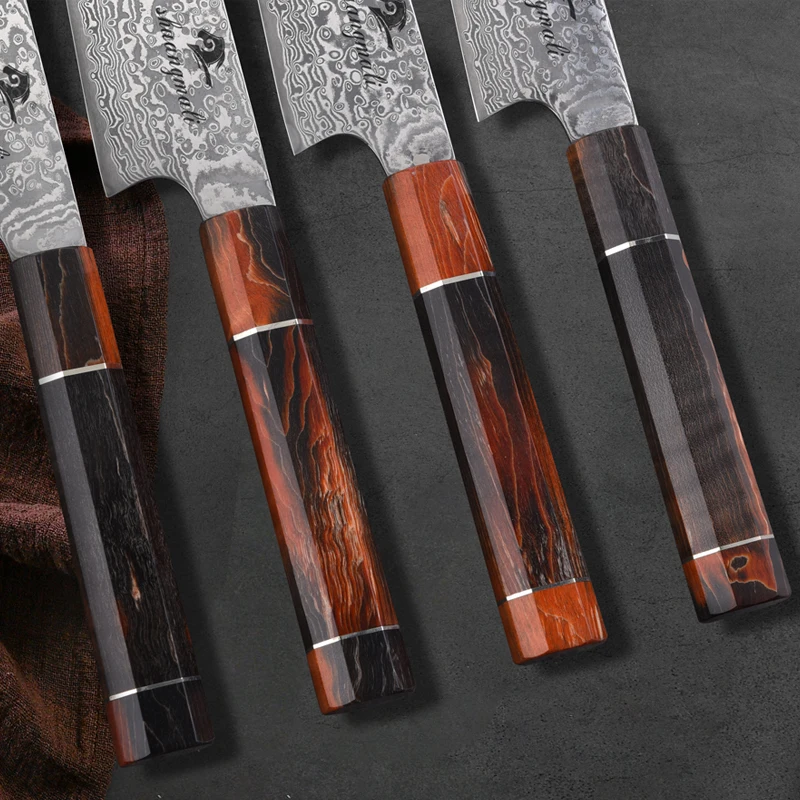 Японский нож Gyuto VG10 8 дюймов кухонный резец из дамасской стали подарок для нарезки