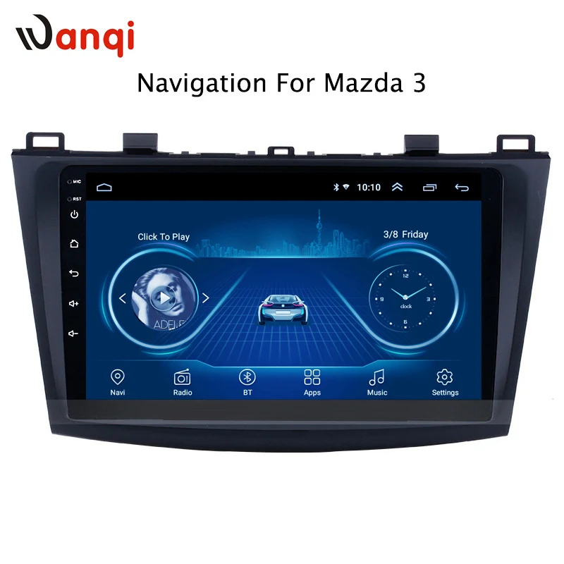 9 дюймов Wanqi 1 автомобильный DVD GPS плеер для 2006-2012 mazda 3 встроенный радио видео