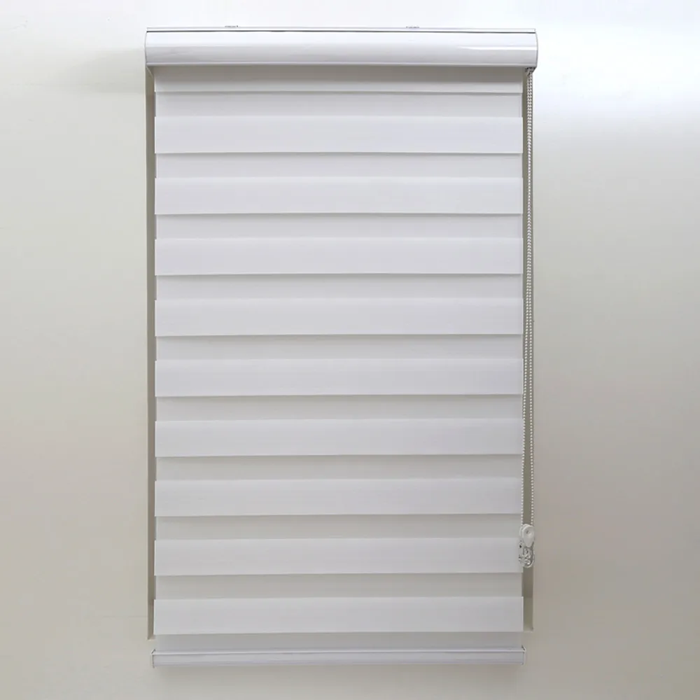 Полосатые оконные шторы льняные двухслойные защита от солнца для