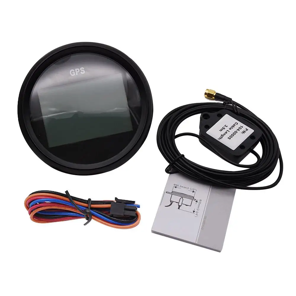 HD мотоцикл Лодка Автомобиль 85 мм Цифровой GPS Спидометр + Датчик одометра 0-999 узлов