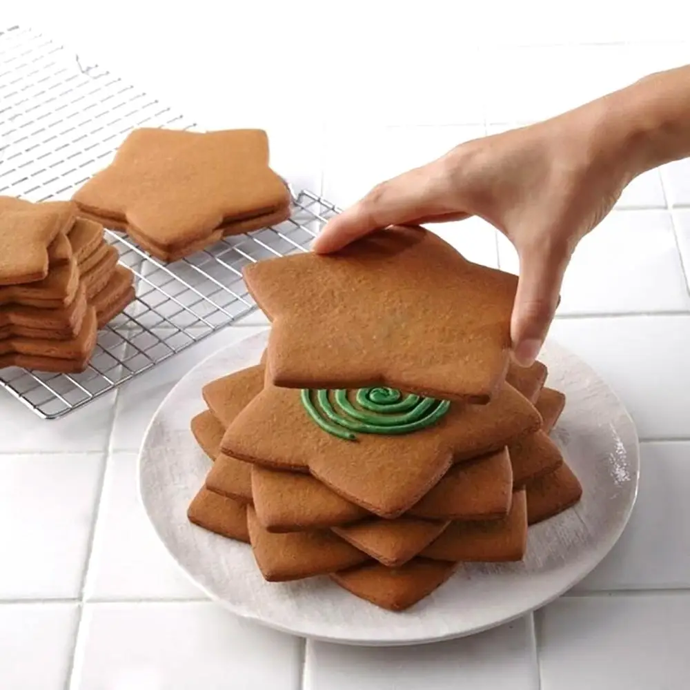 6 шт. 3D DIY Сердце Звезда цветок Рождественская елка печенье торт резак бисквит