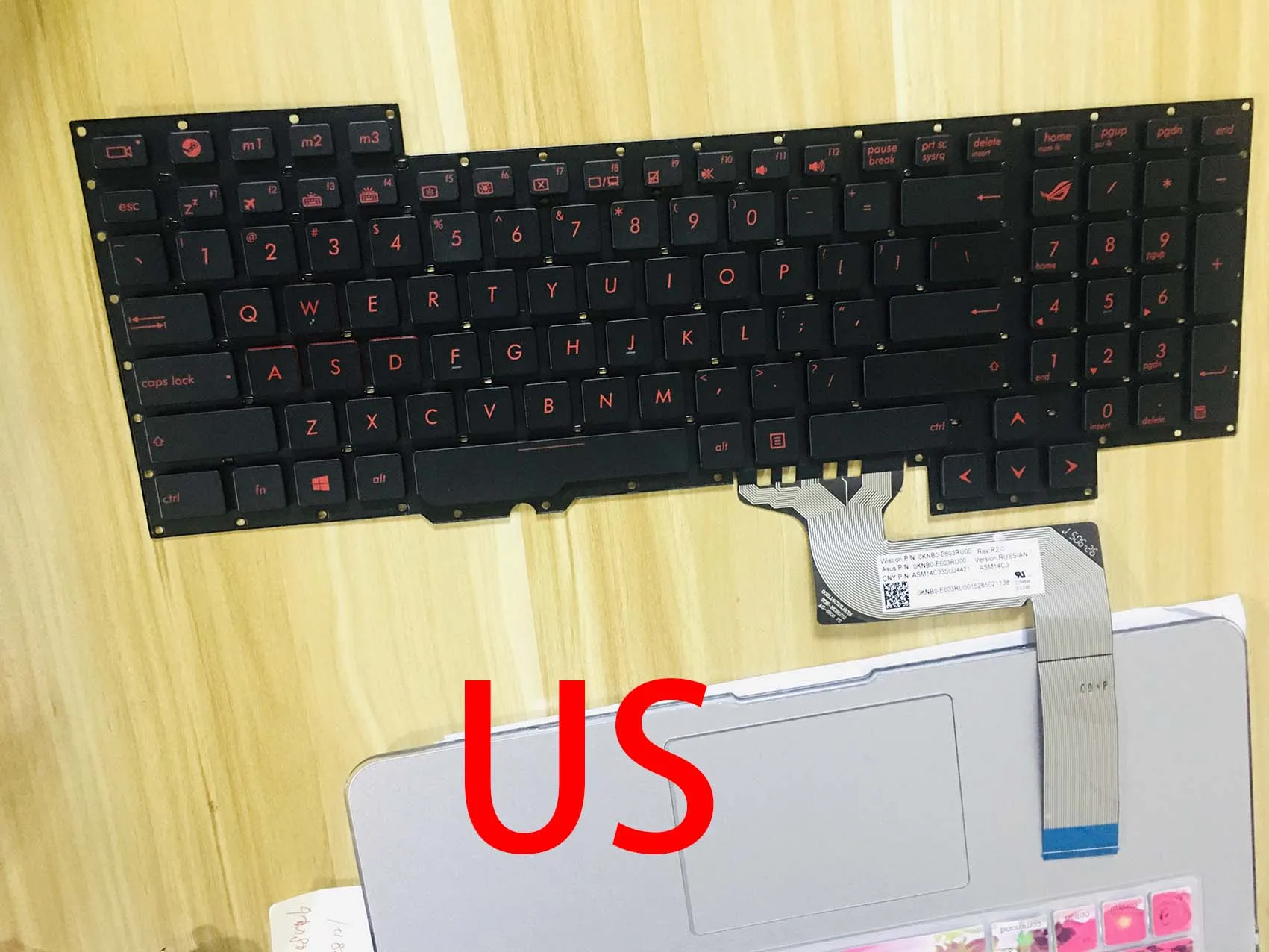 Клавиатура для ASUS ROG 751J G751 G751JY G751JT G751JM раскладка
