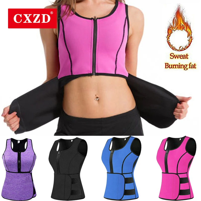 CXZD неопреновый жилет для похудения женщин корректор фигуры с регулируемым