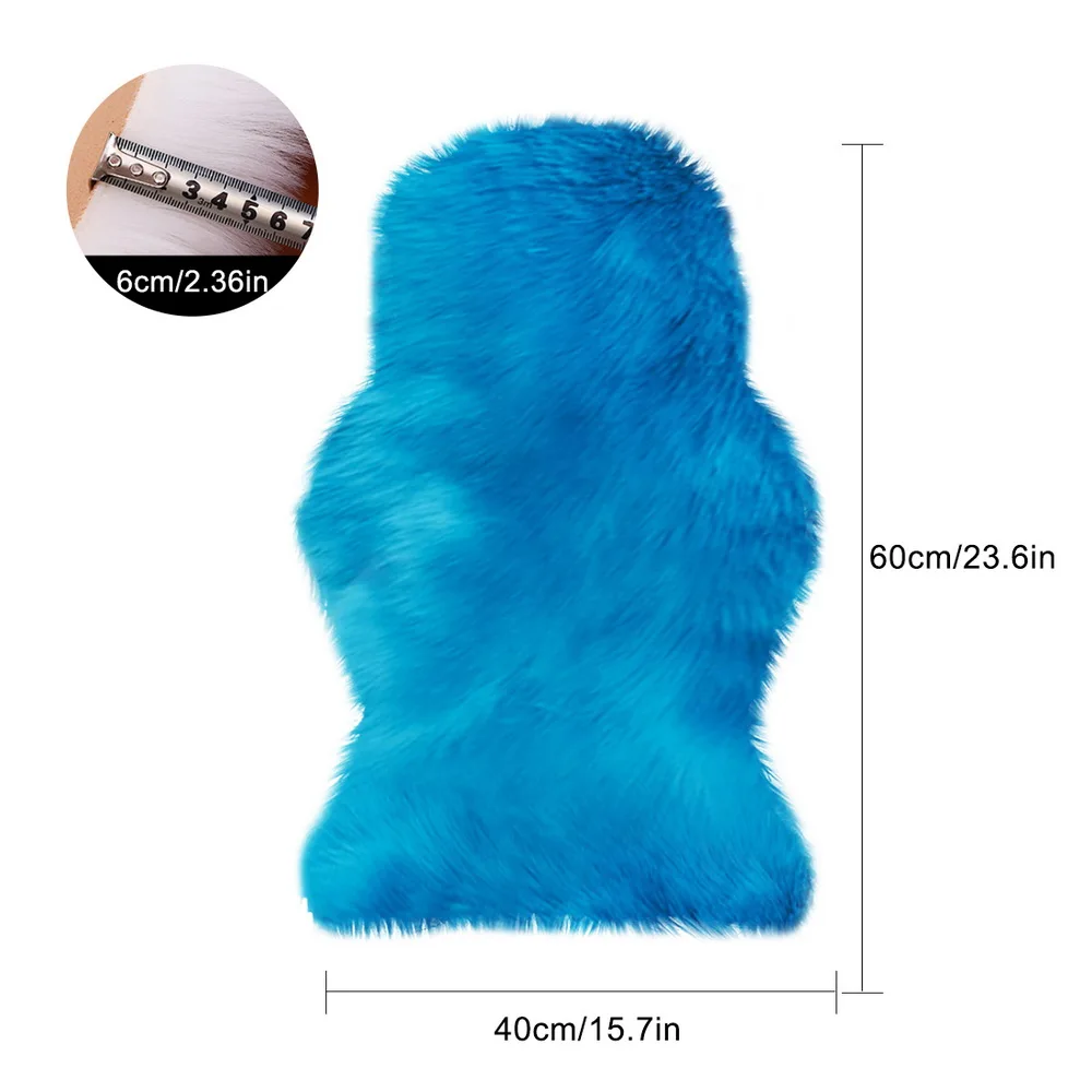 A14 40x60cm Fur Artificial Washable Bedroom Faux Mat Sheepskin Plain Fluffy Rugs Hairy Carpet Living Room Bedroom Rugs - Цвет: A14 40x60cm