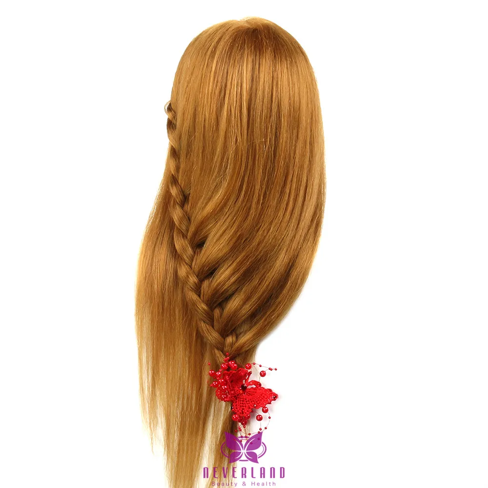 NEVERLAND with 60% Natural Human Hair Practice Blonde Mannequin Head Curling Professional Salon Barber Training | Дом и сад