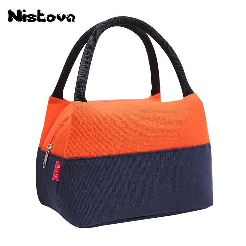 Модная Портативная Изолированная Холщовая Сумка для ланча Термосумка еды
