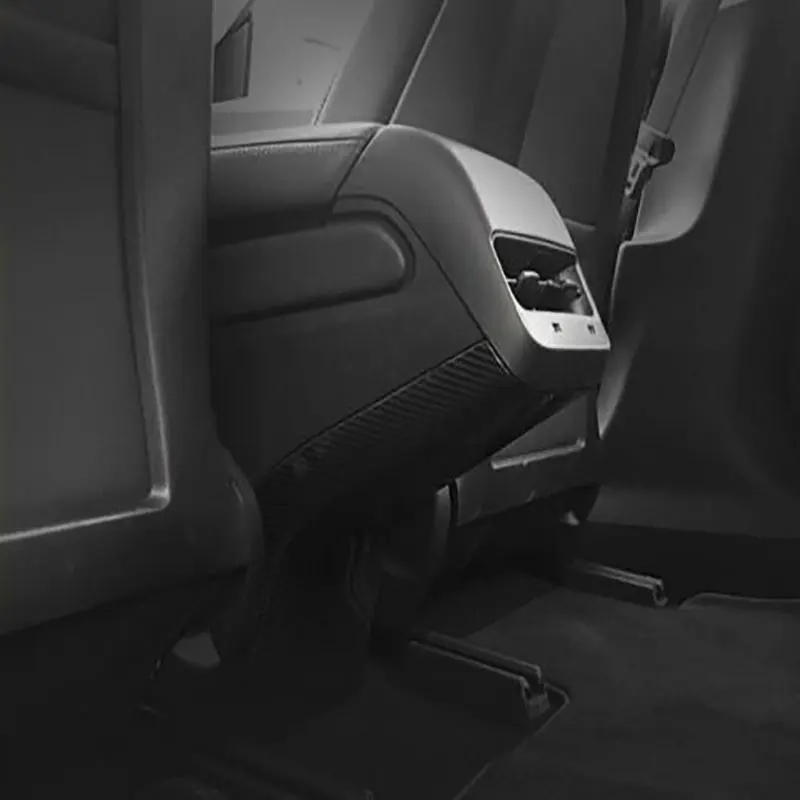 Carbon brazing Для Tesla модель 3 ABS задняя вентиляционная розетка анти-насадка против загрязнений отделка 4 цвета 18-19 - Название цвета: Carbon brazing