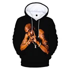 Толстовка МужскаяЖенская с 3D-принтом, Модный Повседневный пуловер оверсайз в стиле хип-хоп, уличная одежда, 2Pac