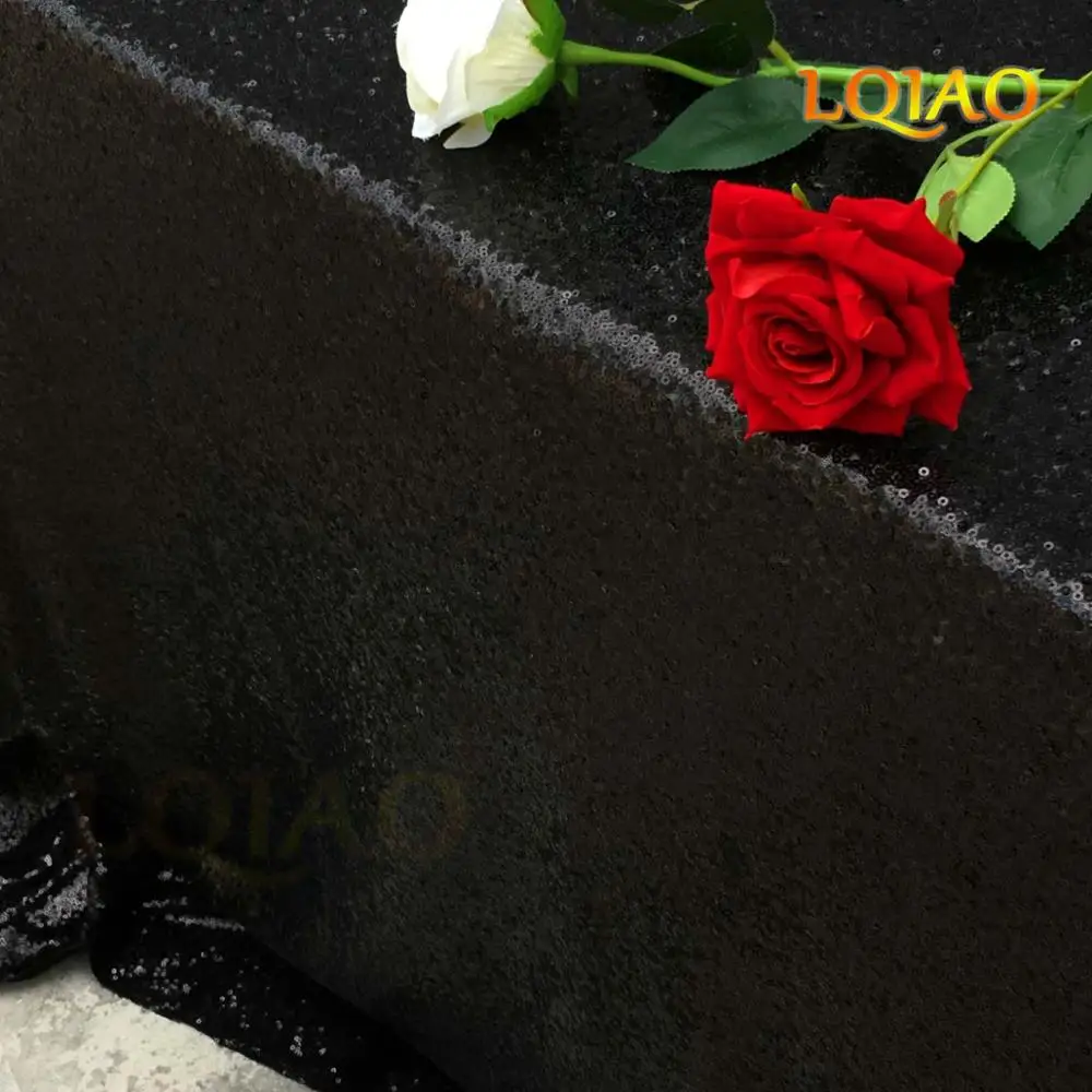 Customize-2 pcs black 120x300cm sequin tablecloth | Дом и сад