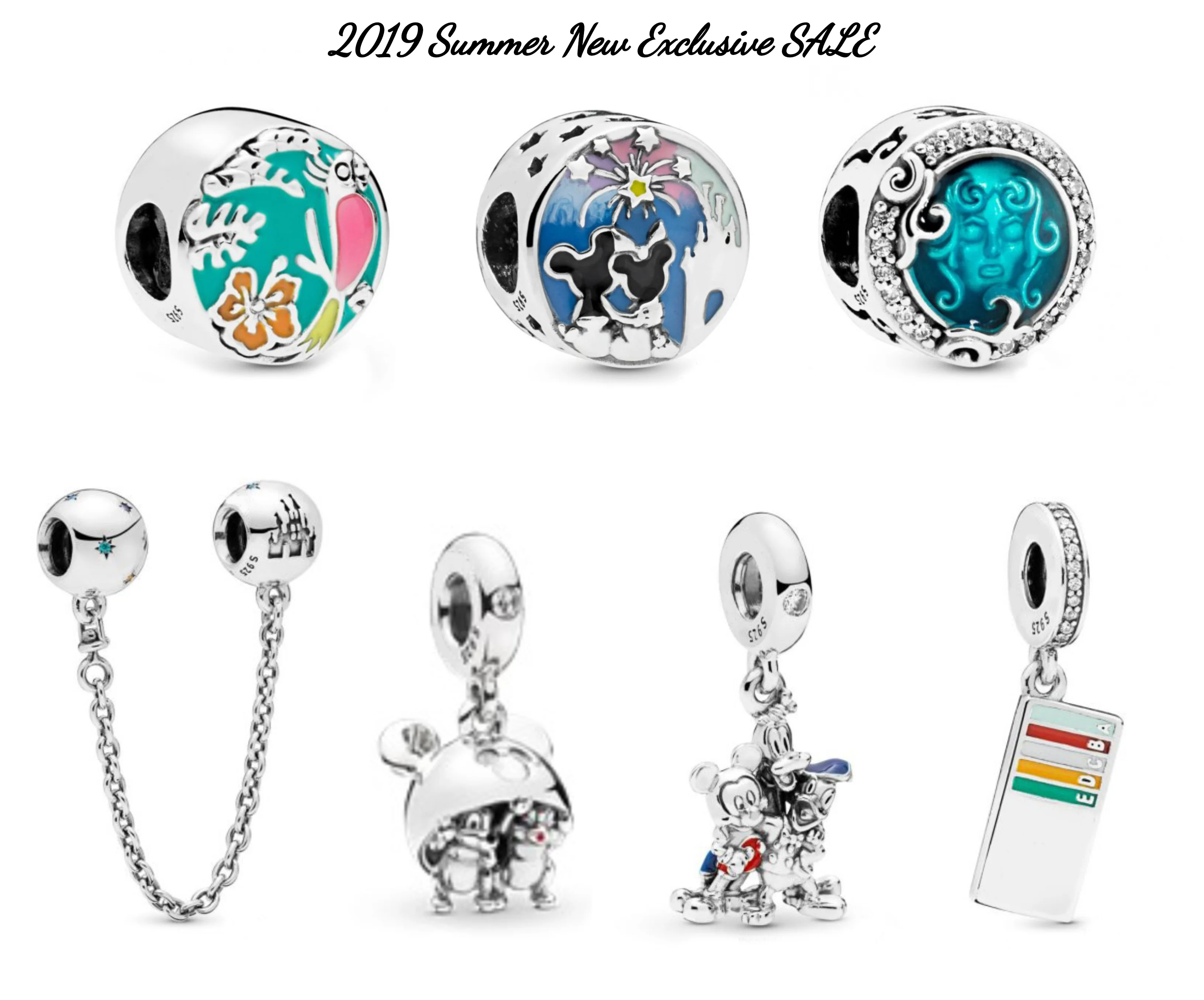 Бусины из стерлингового серебра 925 счастливые парки Микки друг Дональд