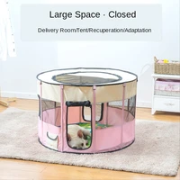 pet cage portable pet tent folding dog house cage for cat tent playpen puppy kennel round fence large dogs outdoor dog cat house