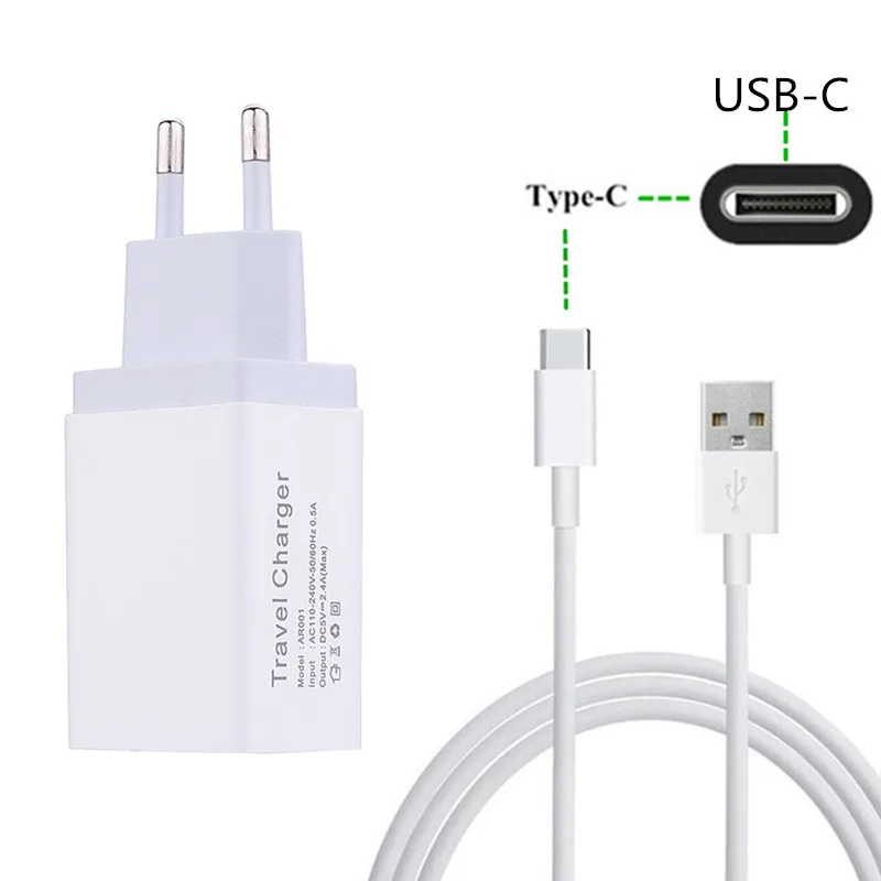 Зарядный кабель типа C для Samsung S10 A50 A30S HTC Wildfire X U Ultra Xiaomi A3 Mi 9 9T Redmi Note 7 8 зарядное
