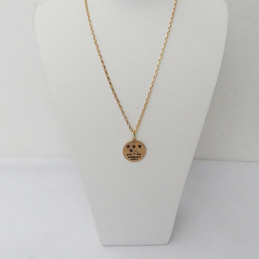 

Smile Alloy Diss Pendant Necklace Jewelry Elegant Carved Regular Chain Necklace