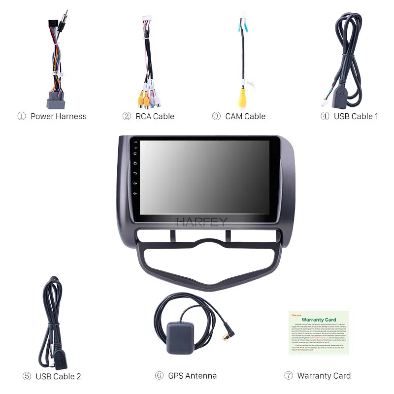 Автомагнитола Harfey Android 8 1 для Honda Jazz City Auto AC RHD GPS навигация USB AUX поддержка Carplay OBD