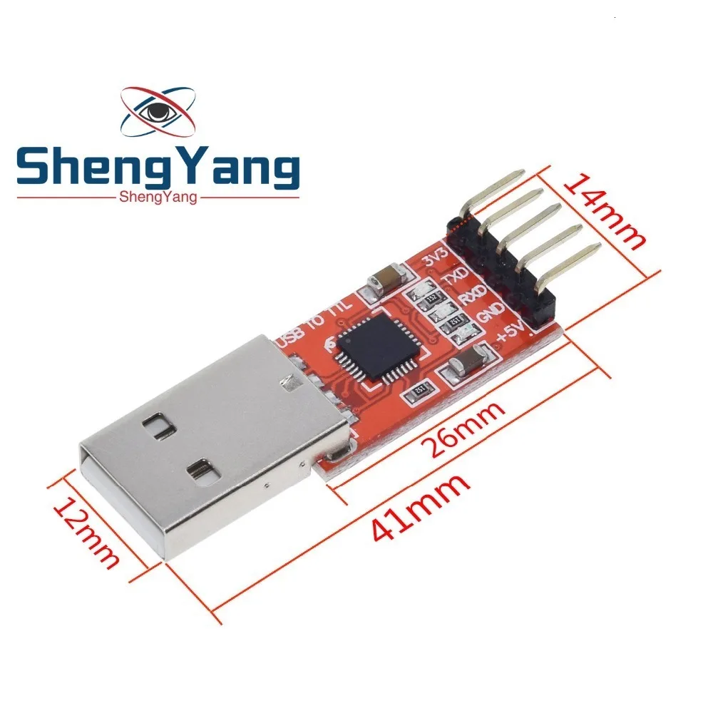 ShengYang CP2102 USB 2,0 к ttl UART модуль 5Pin последовательный преобразователь STC заменить FT232 модуль красный