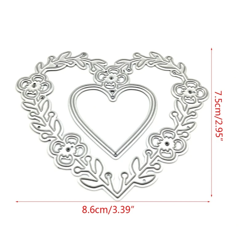 

T8NA Heart Metal Cutting Dies Stencil DIY Scrapbooking Album Paper Card Template Mold Embossing Craft Decoration